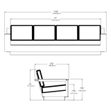 Nisswa Recycled Outdoor Sofa 96