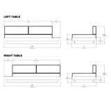 Platform One Recycled Outdoor Sectional Sofa Left/Right Table