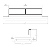 Platform One Recycled Outdoor Sofa with Tables