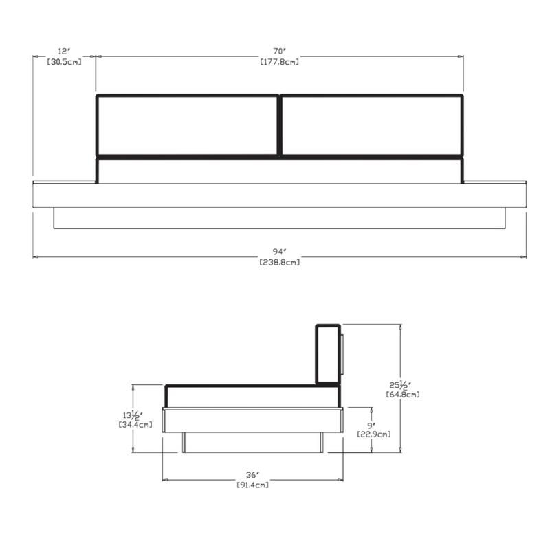 Platform One Recycled Outdoor Sofa with Tables