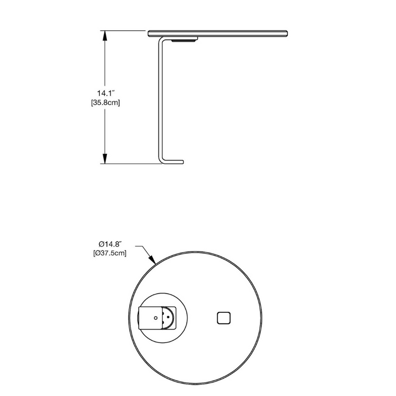 Platform One Recycled Outdoor Swivel Table