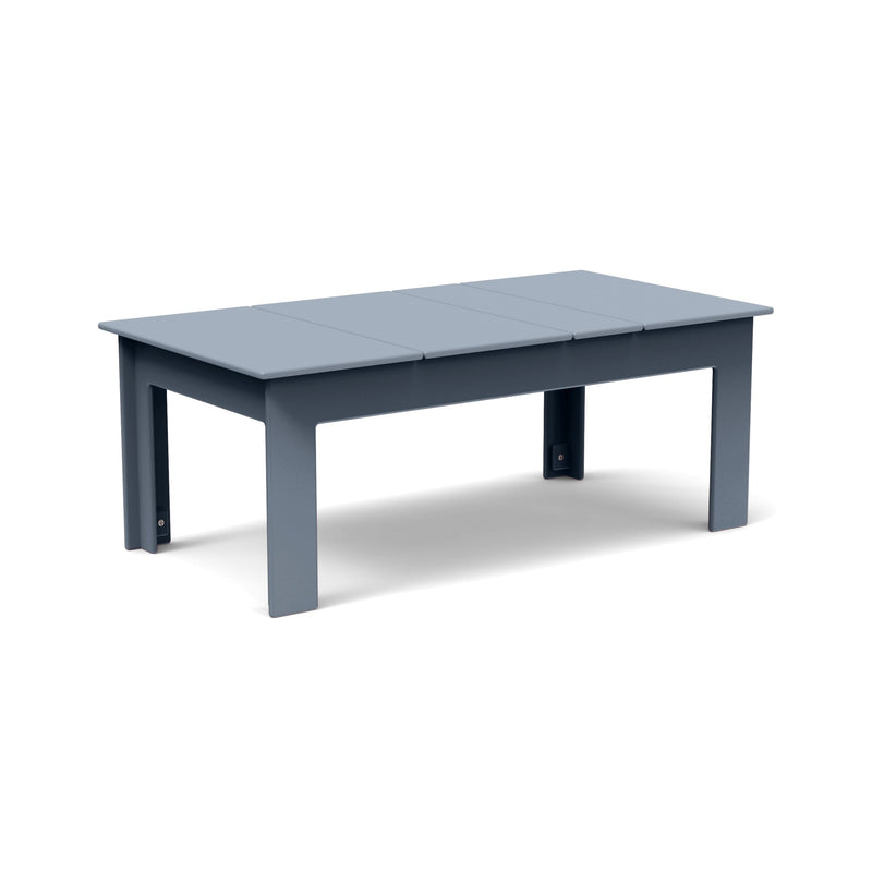 Lollygagger Recycled Outdoor Cocktail Table Outdoor Tables Loll Designs 42" x 22" Ash Blue 