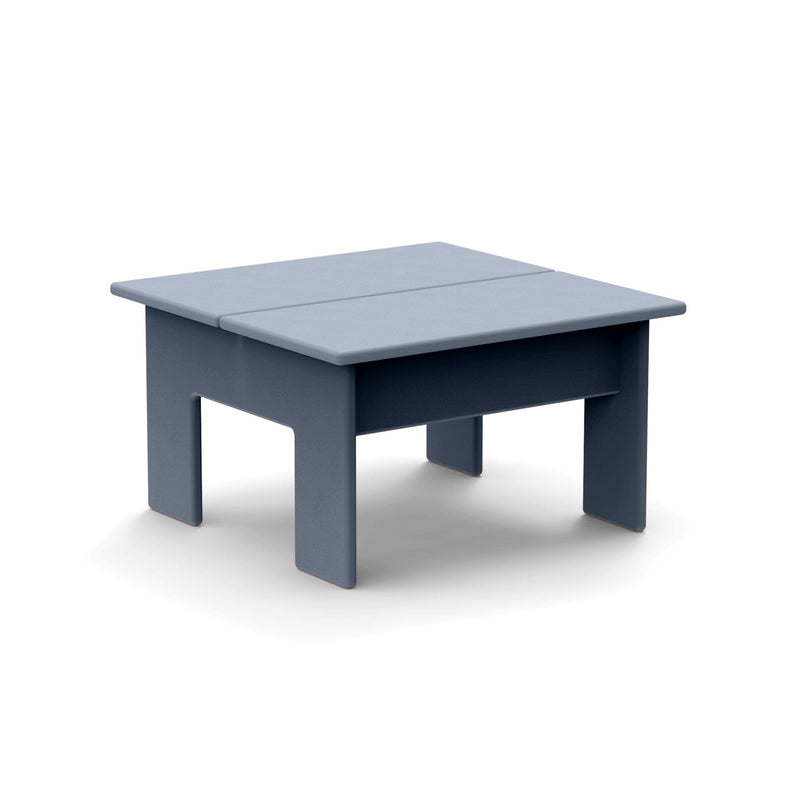 Lollygagger Recycled Outdoor Ottoman/Side Table Outdoor Tables Loll Designs Ash Blue 