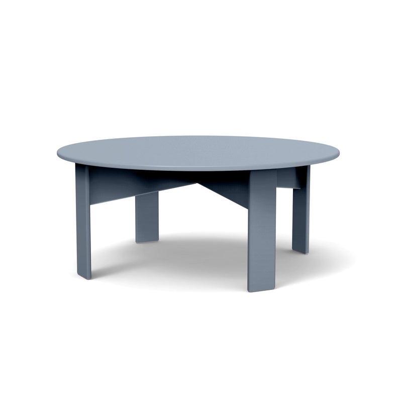 Lollygagger Recycled Outdoor Round Cocktail Table Outdoor Tables Loll Designs Ash Blue 