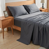 LuxeSoft Cotton Sheet Set Sheet Sets Sijo Storm Gray Twin No Flat Sheet