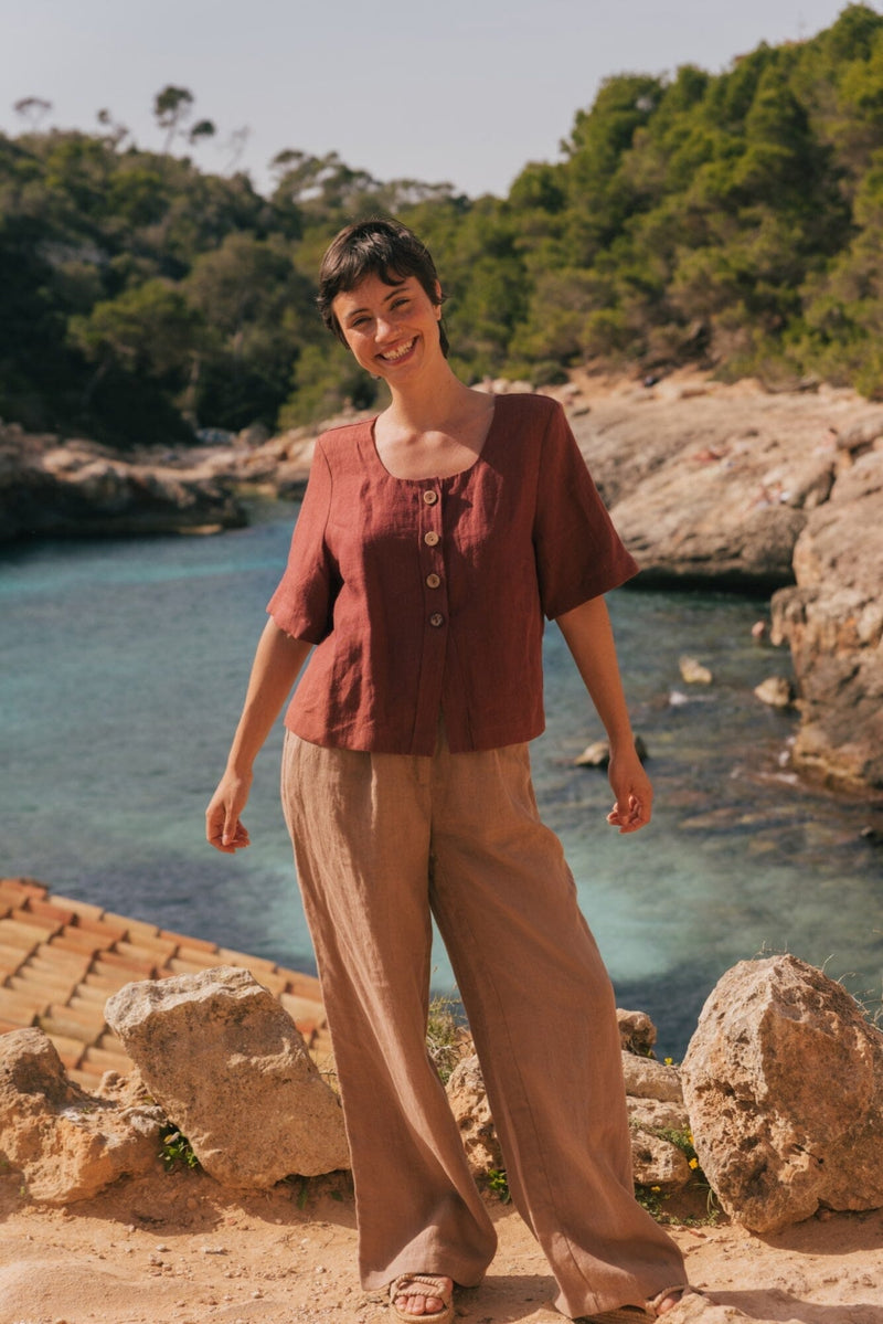 Lydia Classic Linen Pants Pants + Jeans AmourLinen 