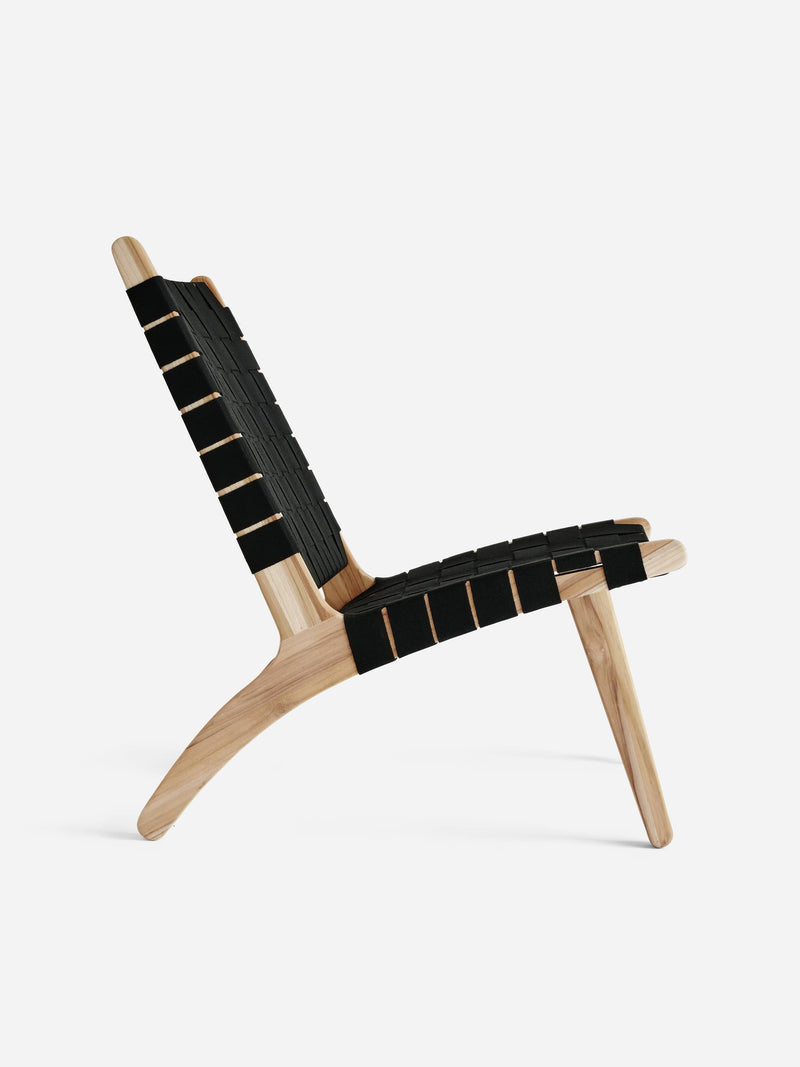 Masaya Lounge Chair | Black Outdoor Straps Lounge Chair MasayaCo 