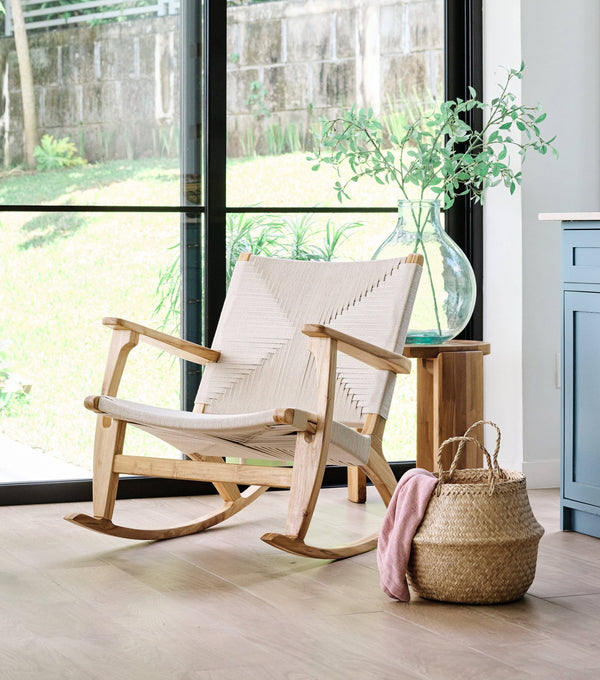 Masaya Rocking Chair - Naturaline Cross Braided Cord