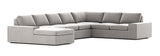 Medley Blumen U Sectional in Natural Latex U Sectional Medley 