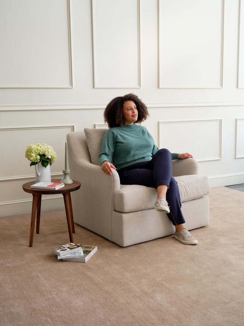 Medley Kaydan Swivel Chair in Natural Latex Accent Chair Medley 