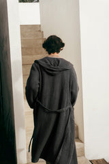 Men's Waffle Linen Bathrobe