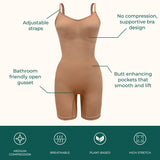 Mid-Thigh Shapewear Bodysuit Women's Bodysuits PROCLAIM 