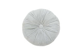 Mini Velvet Round Throw Pillow Throw Pillows Casa Amarosa Light Gray 