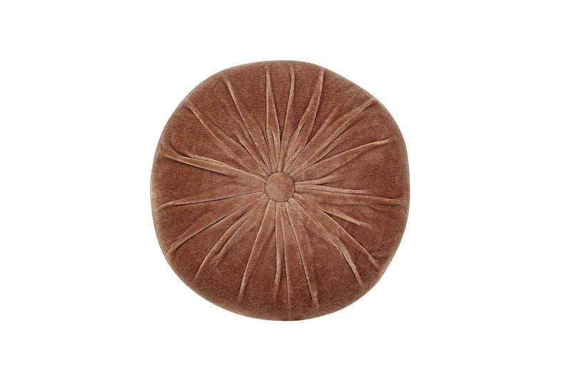 Mini Velvet Round Throw Pillow Throw Pillows Casa Amarosa Mocha Brown 