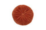 Mini Velvet Round Throw Pillow Throw Pillows Casa Amarosa Rust 