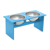 Minimalist Double Dog Bowl Dog Bowls Loll Designs Large Sky Blue 