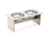 Minimalist Double Dog Bowl Dog Bowls Loll Designs Medium Fog 