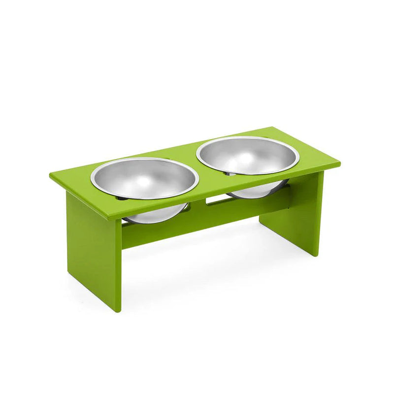 Minimalist Double Dog Bowl Dog Bowls Loll Designs Medium Leaf Green 