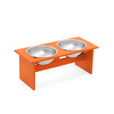 Minimalist Double Dog Bowl Dog Bowls Loll Designs Medium Sunset Orange 