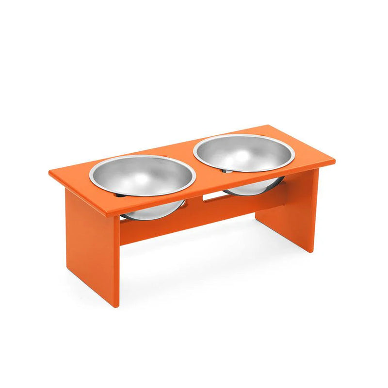 Minimalist Double Dog Bowl Dog Bowls Loll Designs Medium Sunset Orange 