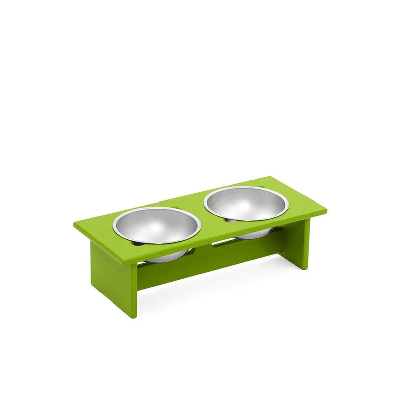 Minimalist Double Dog Bowl Dog Bowls Loll Designs Small Leaf Green 