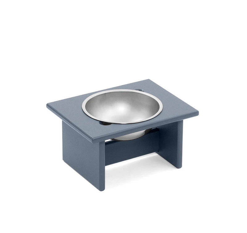 Minimalist Single Dog Bowl Dog Bowls Loll Designs Ash Blue Small 