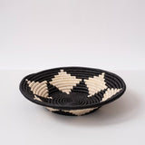 Monochrome Daisy Basket Woven Bowls Maadili Collective 