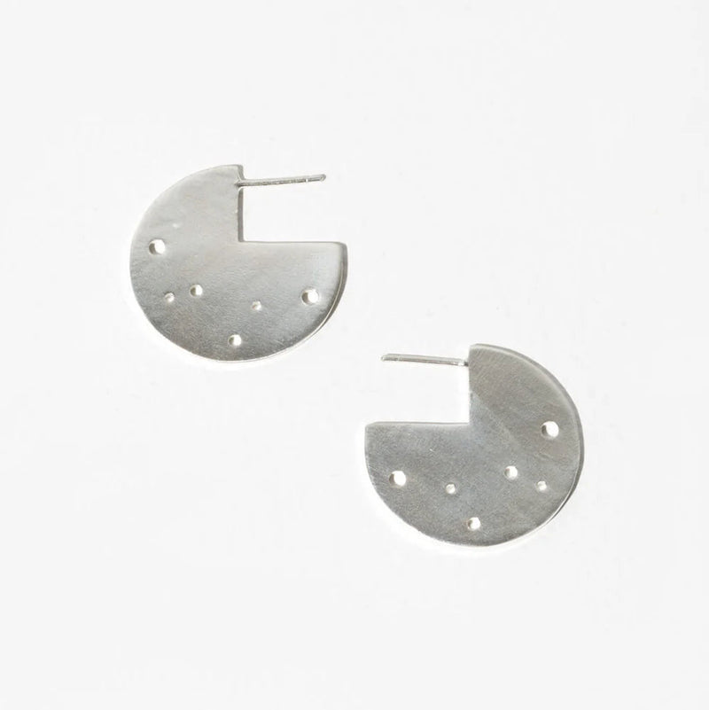 (!) Moon Coin Hoop Earrings Earrings Mulxiply Sterling Silver 