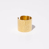 Mulxiply Adjustable Cuff Ring - Hammered Brass Rings Mulxiply 