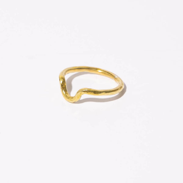 Mulxiply Arch Stacking Ring - Hammered Brass Rings Mulxiply 