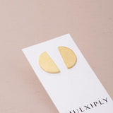 Mulxiply Balance Half Circle Stud - Brass Earrings Mulxiply 