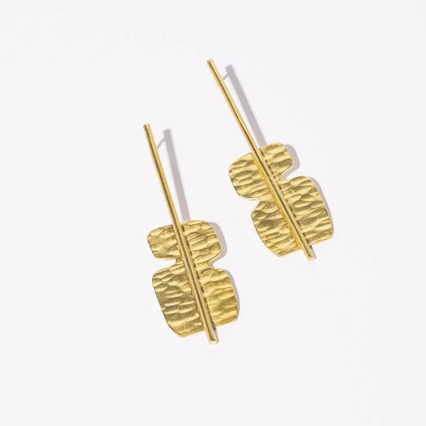 Mulxiply Cairn Cascade Earrings - Brass Earrings Mulxiply 