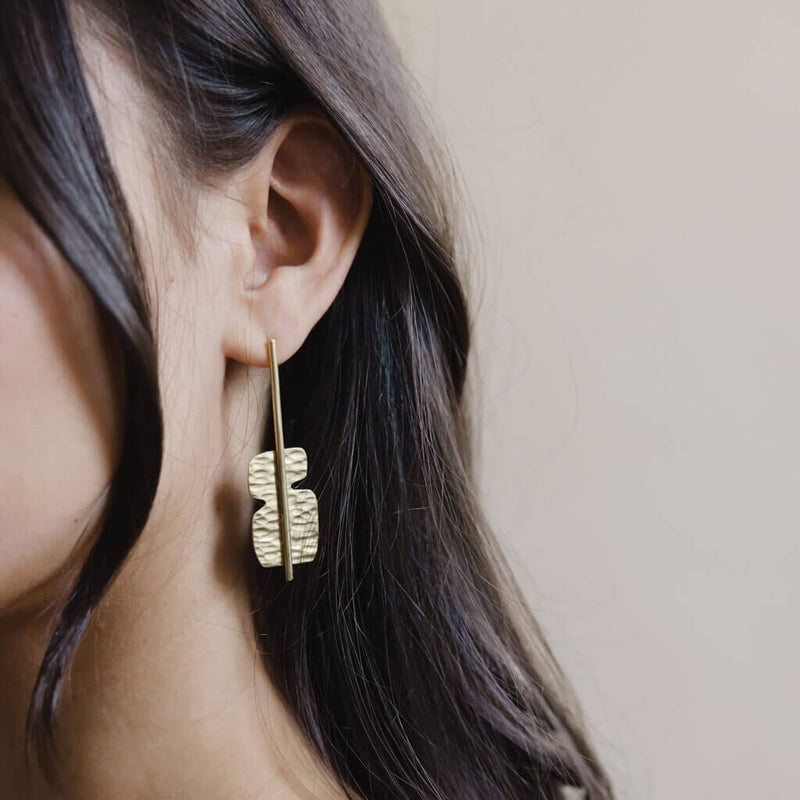 Mulxiply Cairn Cascade Earrings - Brass Earrings Mulxiply 