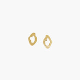 Mulxiply Canyon Stud Earrings - Hammered Brass Earrings Mulxiply 