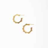 Mulxiply Crown Mini Hoop Earrings - Brass Earrings Mulxiply 