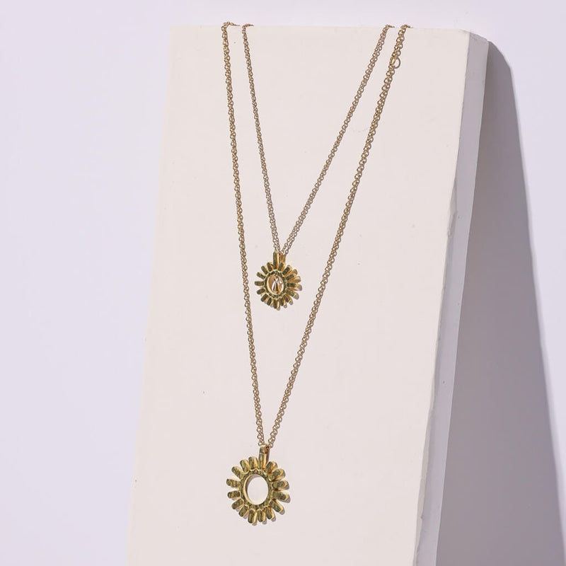 Mulxiply Drops of Sun Charm Necklace - Brass Necklaces Mulxiply 