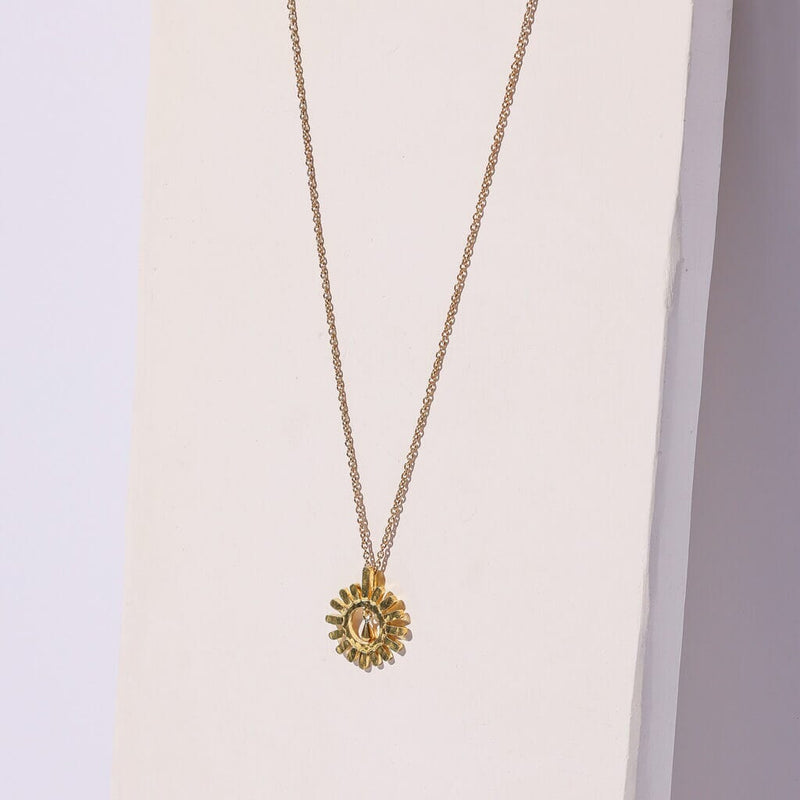 Mulxiply Drops of Sun Charm Necklace - Brass Necklaces Mulxiply 