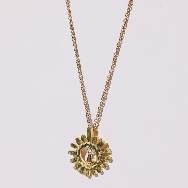 Mulxiply Drops of Sun Charm Necklace - Brass Necklaces Mulxiply 