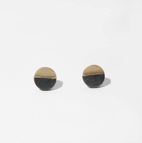 Mulxiply Duo Dot Mixed Metal Stud Earrings Earrings Mulxiply 