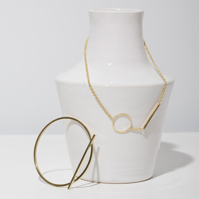 Mulxiply Embrace Link Necklace - Brass Necklaces Mulxiply 