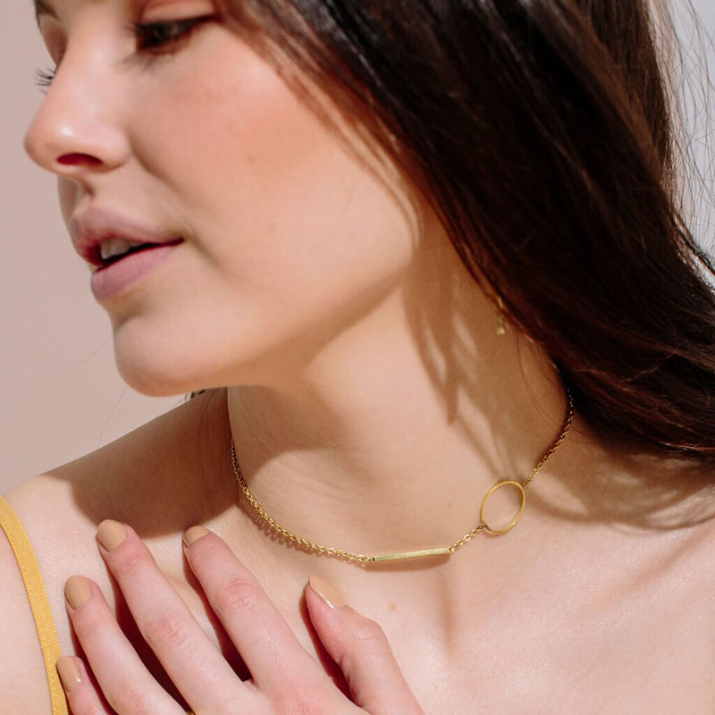 Mulxiply Embrace Link Necklace - Brass Necklaces Mulxiply 