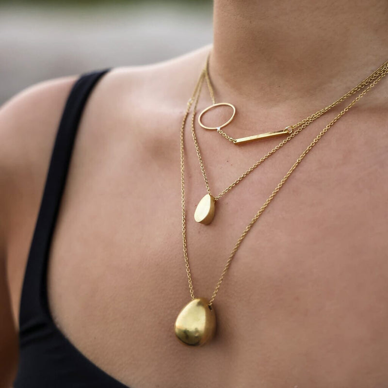 Mulxiply Embrace Link Necklace - Brass Necklaces Mulxiply 