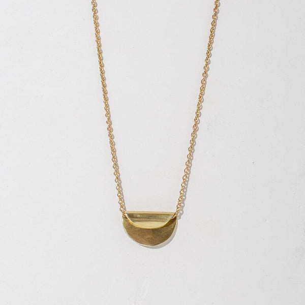 Mulxiply Enfold Necklace - Brass Necklaces Mulxiply 