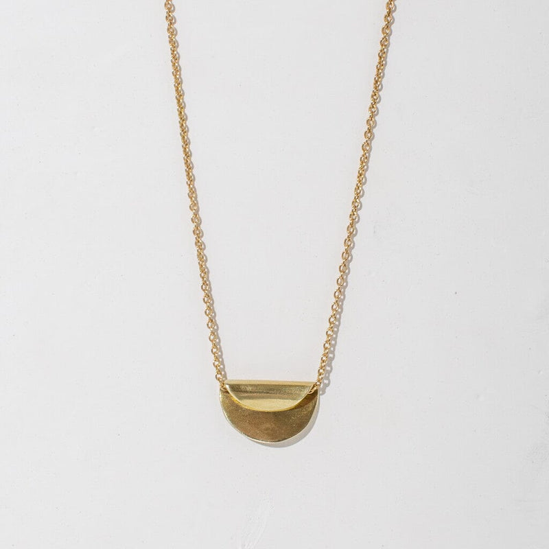 Mulxiply Enfold Necklace - Brass Necklaces Mulxiply 