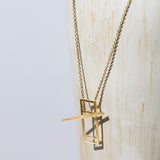 Mulxiply Foundation Lariat Necklace - Brass Necklaces Mulxiply 