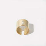 Mulxiply "I" Adjustable Cuff Ring - Brass + Sterling Rings Mulxiply 