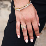 Mulxiply Long Oval Stick Ring - Brass Rings Mulxiply 