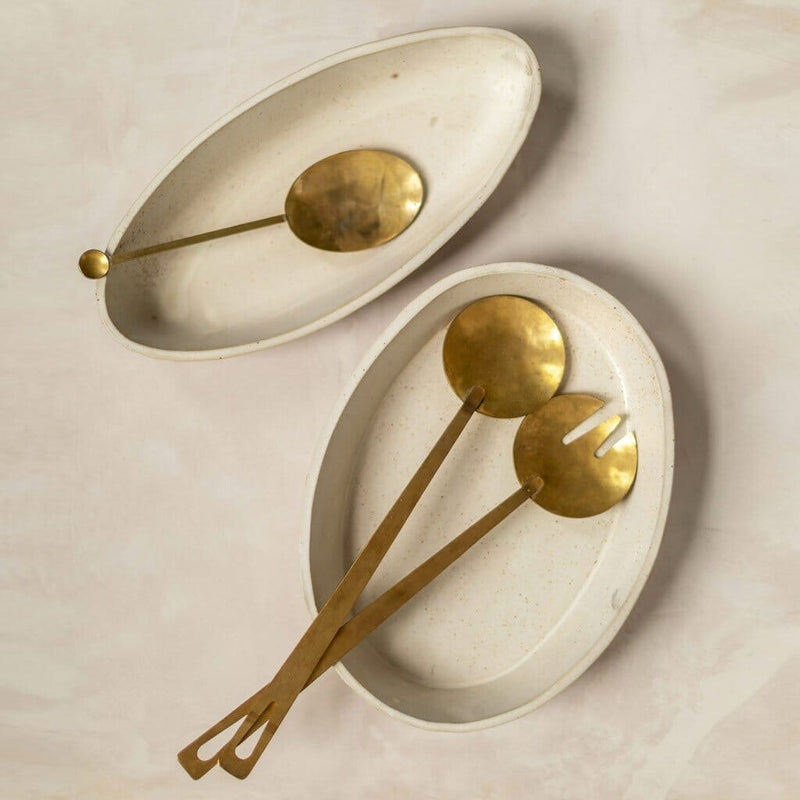 Mulxiply Long Serving Spoon - Brass Serving Utensils Mulxiply 