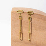 Mulxiply Loop Dangle Earrings - Brass Earrings Mulxiply 