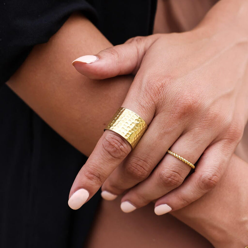 Mulxiply Mini Rope Ring - Brass Rings Mulxiply 